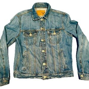 Men’s American Eagle Outfitters Classic Distressed Denim Jacket sz Medium